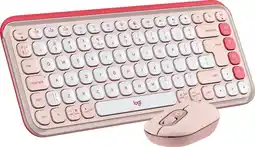 Coolblue Logitech Pop Icon Combo toetsenbord en muis set Rose aanbieding