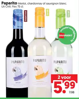 Dekamarkt Paparito Merlot aanbieding