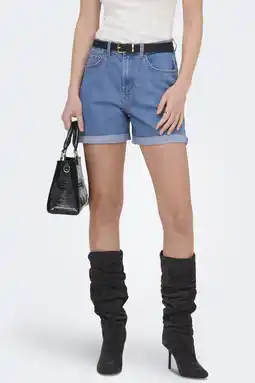 Wehkamp ONLY regular highwaist denim short medium blue denim aanbieding