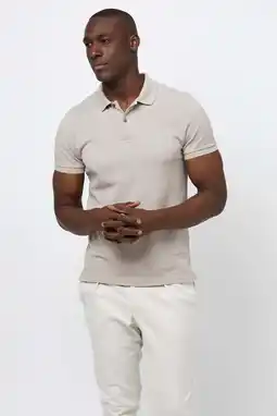 Wehkamp Profuomo regular polo beige aanbieding