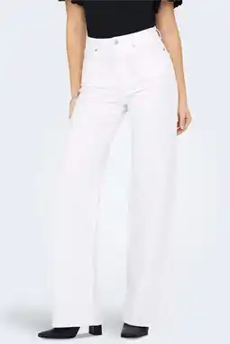 Wehkamp ONLY highwaist wide leg jeans wit aanbieding