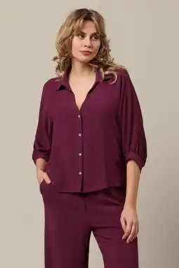 Wehkamp Co Woman blouse donkerrood aanbieding