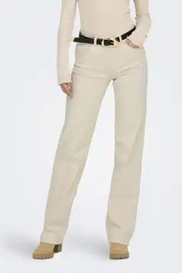 Wehkamp ONLY straight fit jeans ecru aanbieding