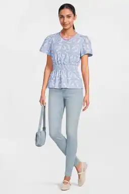 Wehkamp Anytime high waist skinny jeans lichtblauw aanbieding