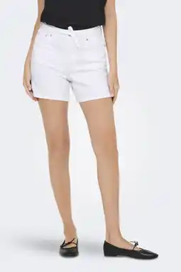 Wehkamp ONLY denim regularwaist short wit aanbieding