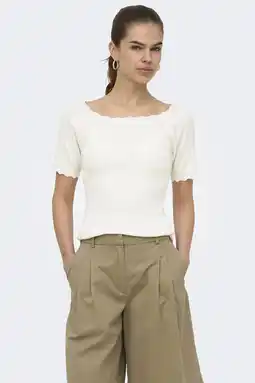 Wehkamp JDY top gebreid ecru aanbieding