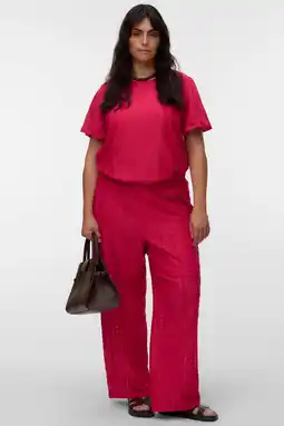 Wehkamp VERO MODA CURVE top broderie roze aanbieding