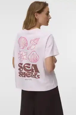 Wehkamp VERO MODA T-shirt lichtroze aanbieding