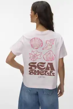 Wehkamp VERO MODA T-shirt lichtroze aanbieding