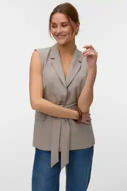 Wehkamp VERO MODA gilet taupe aanbieding
