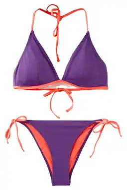 Wehkamp MANGO TEEN halter bikini paars/oranje aanbieding