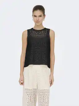 Wehkamp ONLY top zwart crochet aanbieding