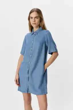 Wehkamp OBJECT blousejurk light blue denim aanbieding
