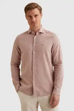 Wehkamp Vanguard regular casual overhemd met linnen oudroze aanbieding