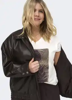 Wehkamp ONLY CARMAKOMA T-shirt wit aanbieding
