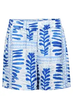 Wehkamp OBJECT viscose regular fit casual short met print - blauw aanbieding
