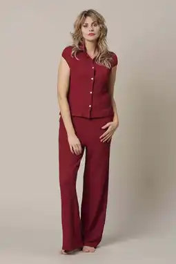 Wehkamp Co Woman blouse met textuur - rood aanbieding