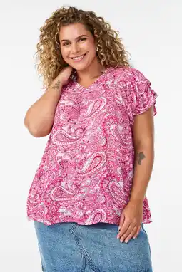 Wehkamp Zizzi blousetop met paisley print roze aanbieding