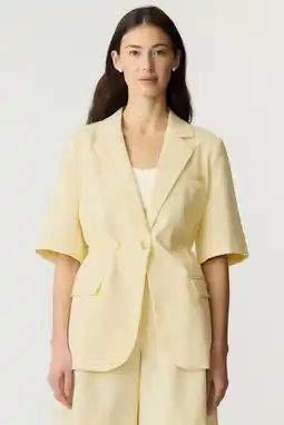 Wehkamp YAS getailleerde blazer - lichtgeel aanbieding