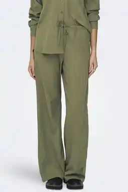 Wehkamp JDY wide leg regularwaist casual broek olijfgroen aanbieding