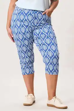 Wehkamp Miss Etam Plus slim highwaist broek blauw aanbieding