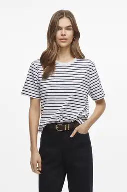 Wehkamp VILA gestreepte T-shirt wit aanbieding