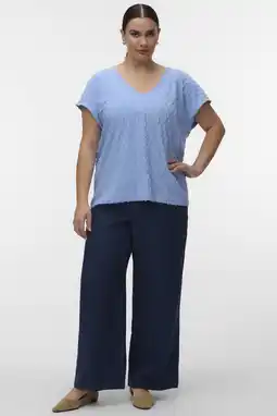 Wehkamp VERO MODA CURVE top blauw aanbieding
