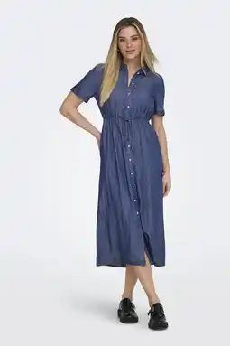 Wehkamp ONLY blousejurk dark blue denim aanbieding