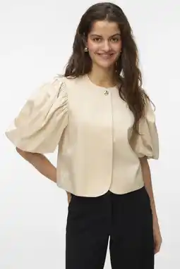 Wehkamp VERO MODA cropped blazer crème aanbieding