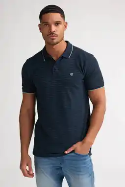 Wehkamp Petrol Industries regular polo donkerblauw aanbieding