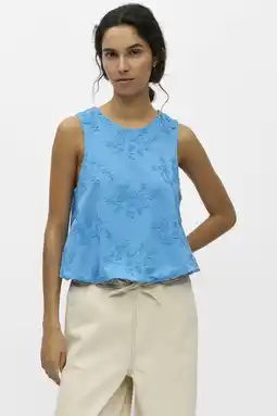 Wehkamp OBJECT regular fit top met borduursels - blauw aanbieding