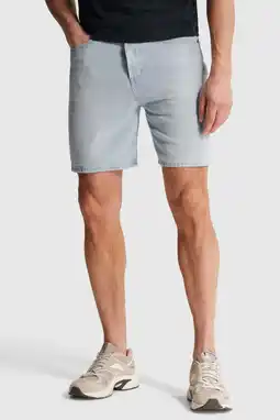 Wehkamp Cast Iron relaxed short light blue denim aanbieding