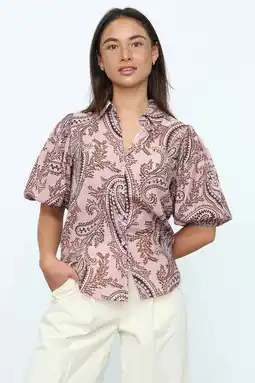 Wehkamp SisterS Point viscose blouse met paisley - lichtroze aanbieding