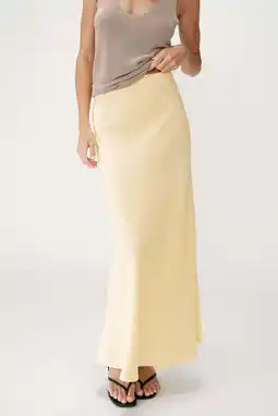 Wehkamp Grace & Mila maxi rok geel aanbieding