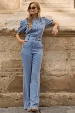 Wehkamp Freebird jumpsuit denim blauw aanbieding