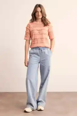 Wehkamp Tramontana straight highwaist casual broek blauw aanbieding