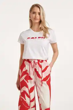 Wehkamp Smashed Lemon T-shirt wit met textuur aanbieding