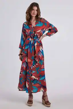 Wehkamp Didi maxi jurk donkerrood aanbieding