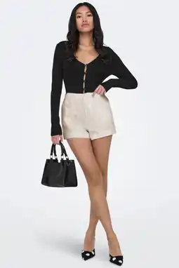 Wehkamp ONLY regular highwaist casual short zand aanbieding