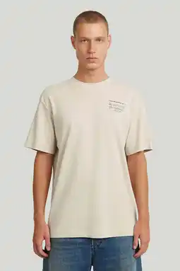 Wehkamp G-STAR regular T-shirt beige aanbieding