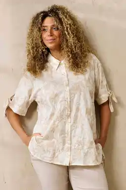 Wehkamp Zhenzi gebloemde blouse beige aanbieding