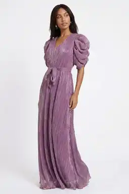 Wehkamp Freebird midi jurk met lurex paars aanbieding