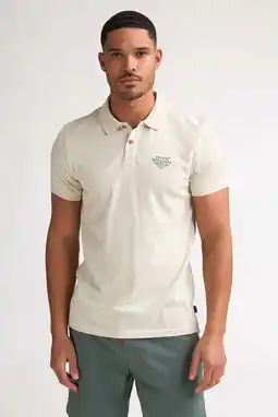 Wehkamp Petrol Industries regular polo ecru aanbieding