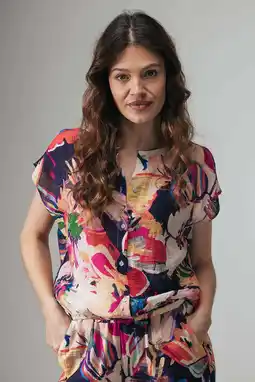 Wehkamp LabeL DOT gebloemde blouse multi aanbieding