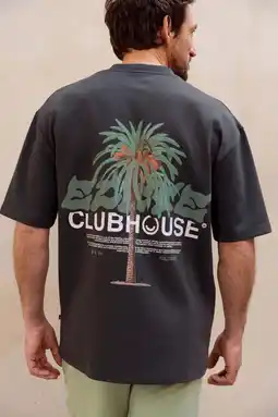 Wehkamp Kultivate oversized T-shirt met backprint antraciet aanbieding