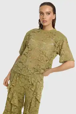 Wehkamp Refined Department gebloemde top groen aanbieding