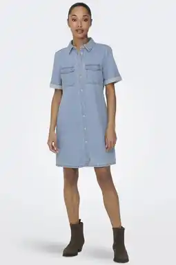 Wehkamp JDY blousejurk gebreid light blue denim aanbieding