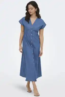 Wehkamp ONLY korte jurk medium blue denim aanbieding
