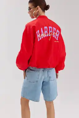 Wehkamp HARPER & YVE bomberjack met backprint rood aanbieding