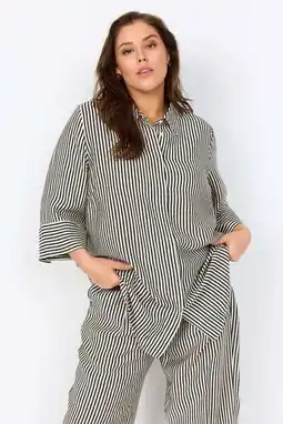 Wehkamp Wasabiconcept gestreepte blouse zwart aanbieding